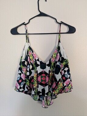 Foreign Exchange Multicolored Crop Top